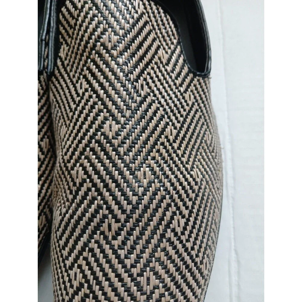 Giorgio Brutini Mens Clement Slip On Loafers Tan-Brown 10.5 M Herringbone Design